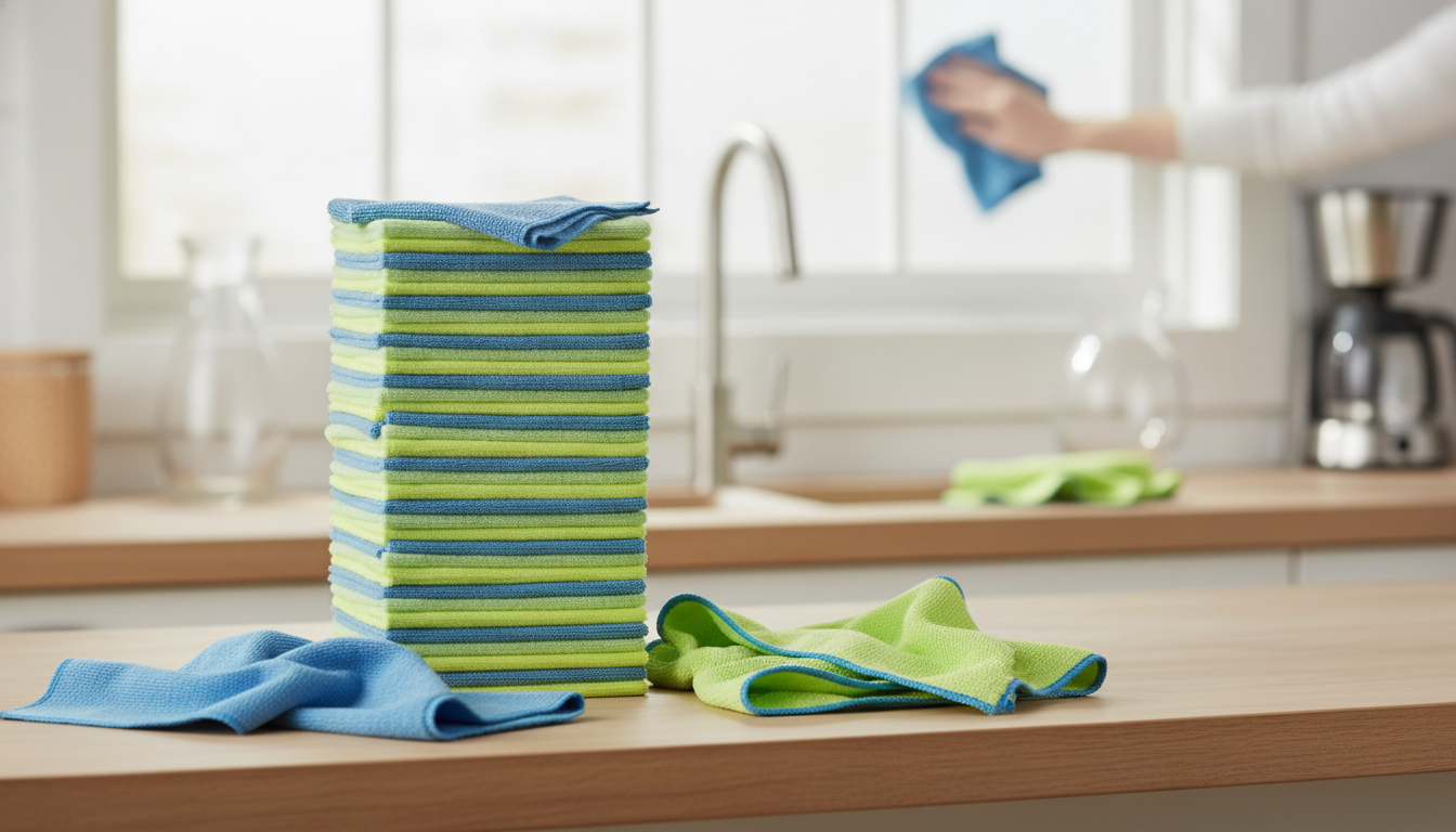 36-Pack Microfiber Cloths: Lint-Free, Streak-Free Cleaning