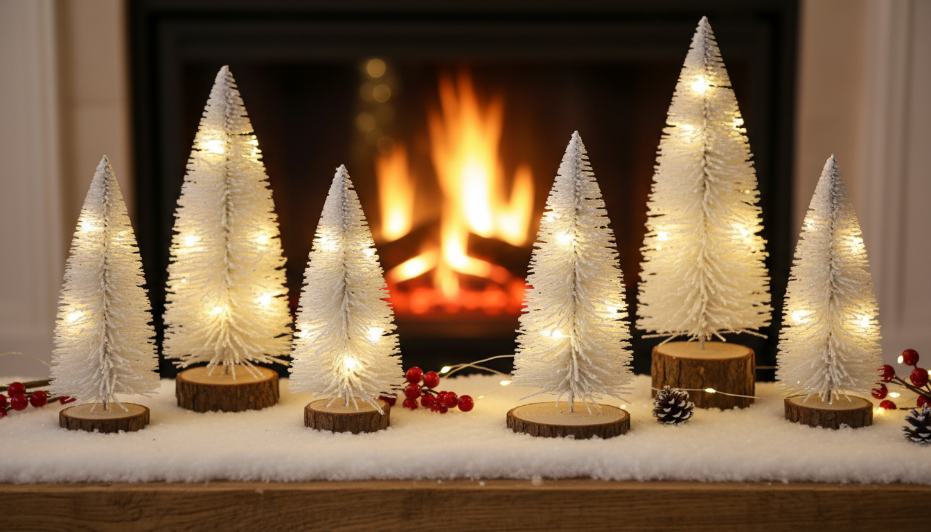 35cm LED Christmas Tree: White Glow for Small Spaces