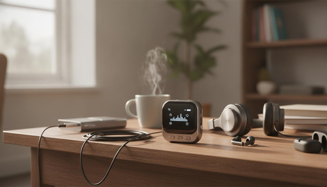 Bluetooth 5.4 TX/RX Adapter: OLED + Dual-Headphone Guide