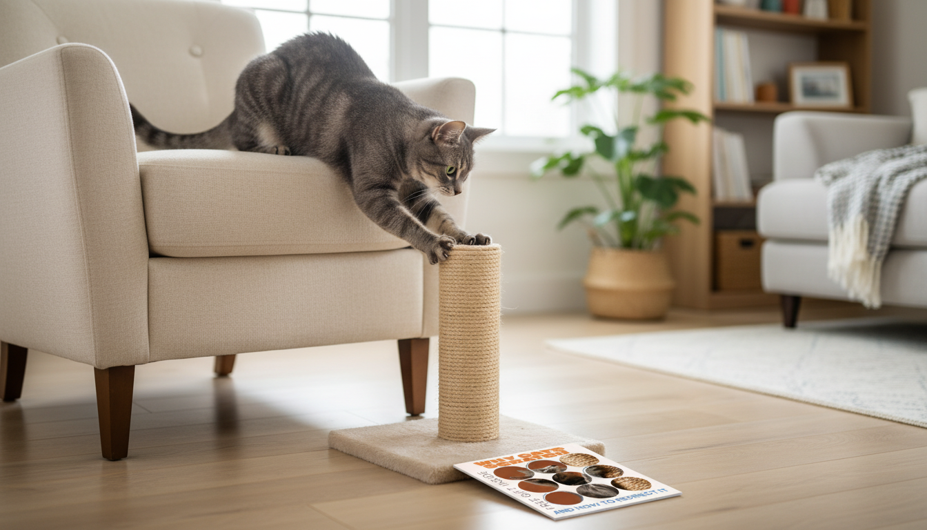 Redirect Cat Scratching: Train Them to Use a Scratcher